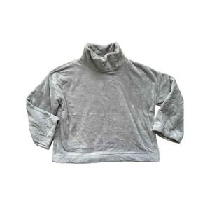 Soft Surroundings Sherpa Pullover Sweater Sweatshirt Top Gray‎ Size Small S